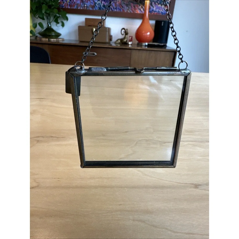 Hearth & Hand Christmas Ornament Hinged Picture Frame Glass  3